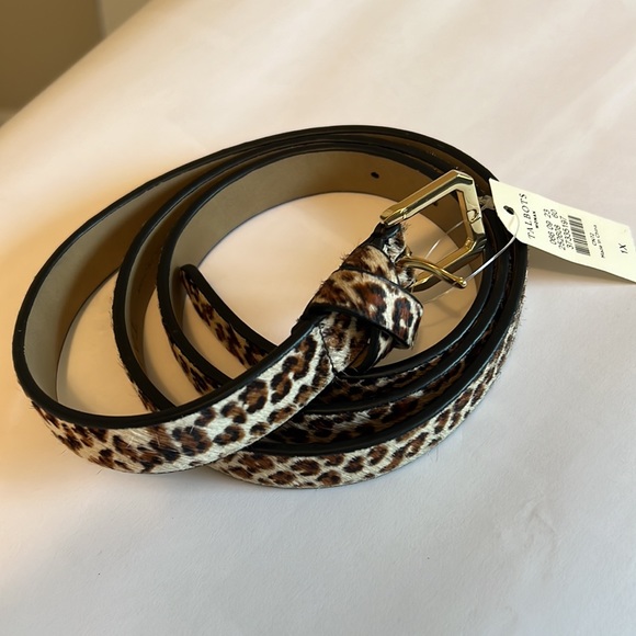 New with tag Talbots leather leopard print belt 1X - Picture 4 of 4